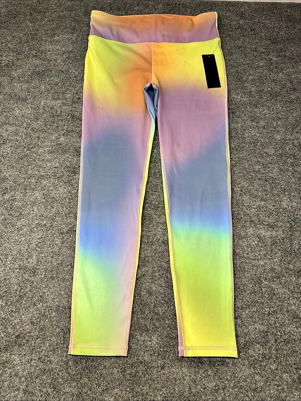 Mono B Rainbow Pastel Highwaist Leggings Tie-Dye Leggings, Multi XL